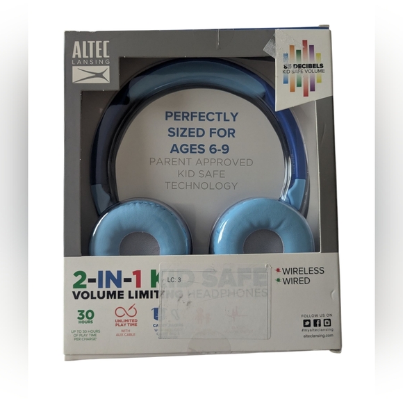 Blue Kid Safe Headphones - Picture 2 of 3